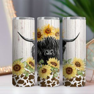 Cow Sunflower | 20 oz Tumbler